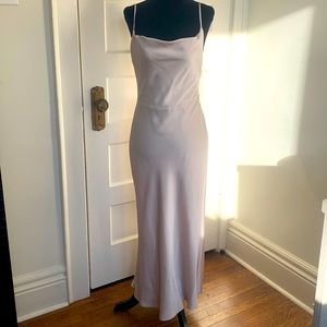 PARK & FIFTH Bowen Champagne Silk Dress Size Small - worn as a bridesmaid!